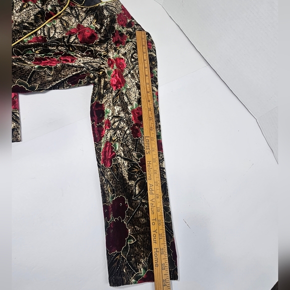 R&K Evening Women’s Jaket Cardigan And Skirt Velvet Set Sz 14 Vintage 80's 90's - Picture 10 of 14